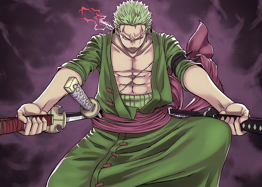 Roronoa Zoro One Piece #12 Duvet Cover by Enid Monahan - Pixels