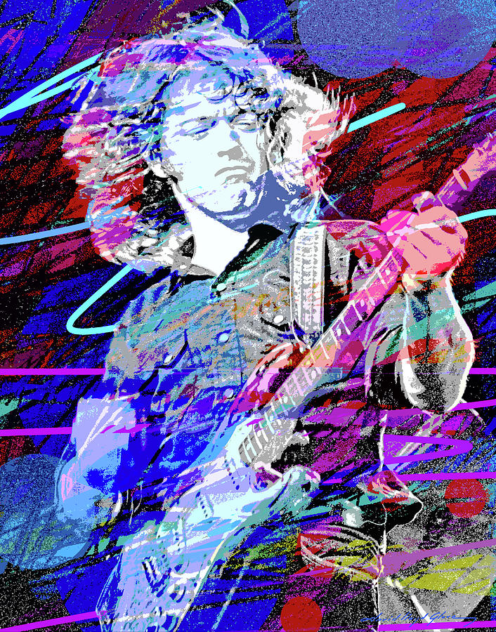 Musician Painting - Rory Gallagher Blues by David Lloyd Glover