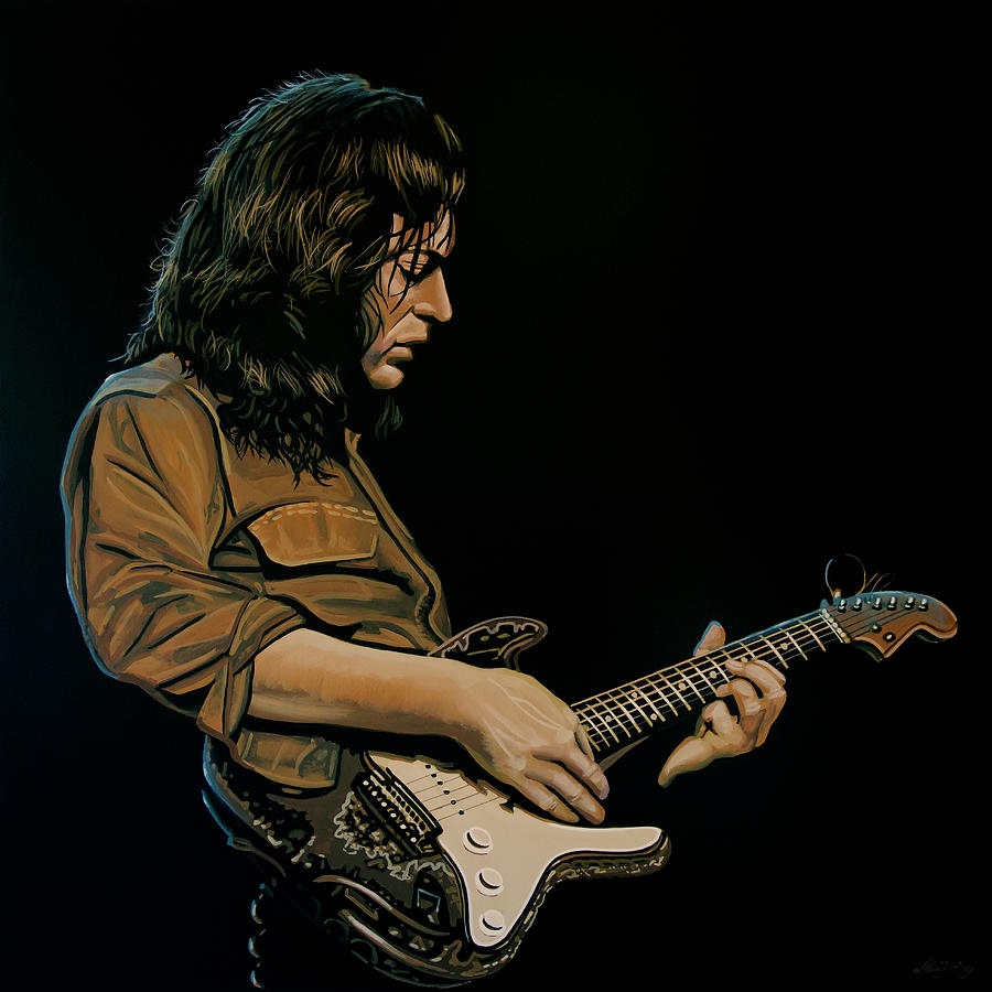 Rory Gallagher Painting Painting by Paul Meijering