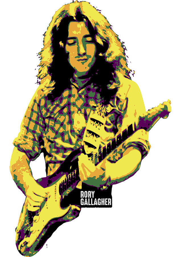 Rory Gallagher v7 Digital Art by Taurungka Graphic Design