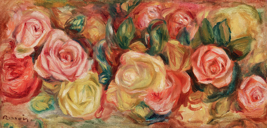 Roses by Pierre-Auguste Renoir Painting by The Luxury Art Collection Roses by Pierre-Auguste Renoir Painting by The Luxury Art Collection