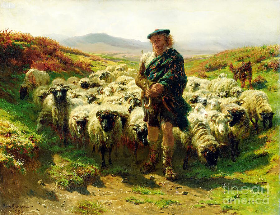 Rosa Bonheur - The Highland Shepherd Painting by Alexandra Arts