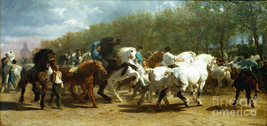 Rosa Bonheur - The Horse Fair Painting by Alexandra Arts