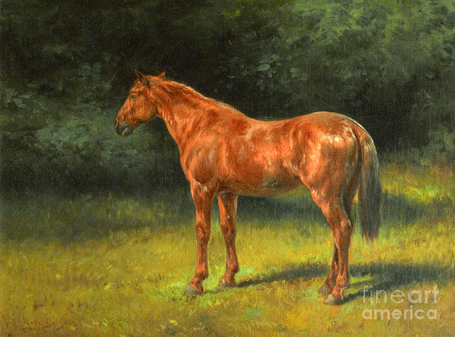 Rosa Bonheur - The red horse Painting by Alexandra Arts