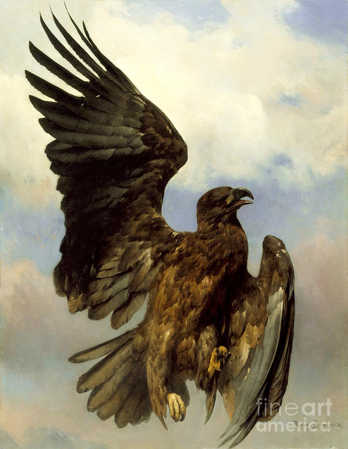 Rosa Bonheur - The Wounded Eagle Painting by Alexandra Arts