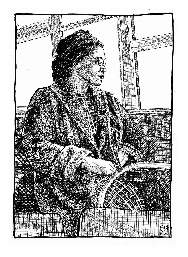 Rosa Parks Drawing by Alejandro Fonck | Fine Art America