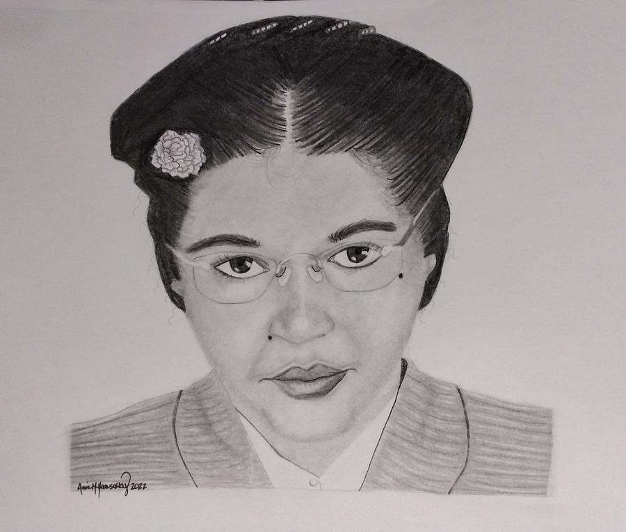 Rosa Parks Drawing by Amie M Hanusosky Fine Art America