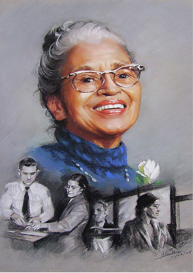 Rosa Parks Pastel by Mei He - Fine Art America