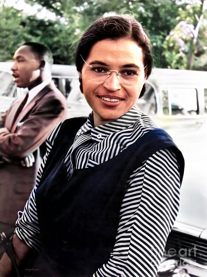 Rosa Parks Restored and Colorized 20230618 Photograph by Wingsdomain Art and Photography