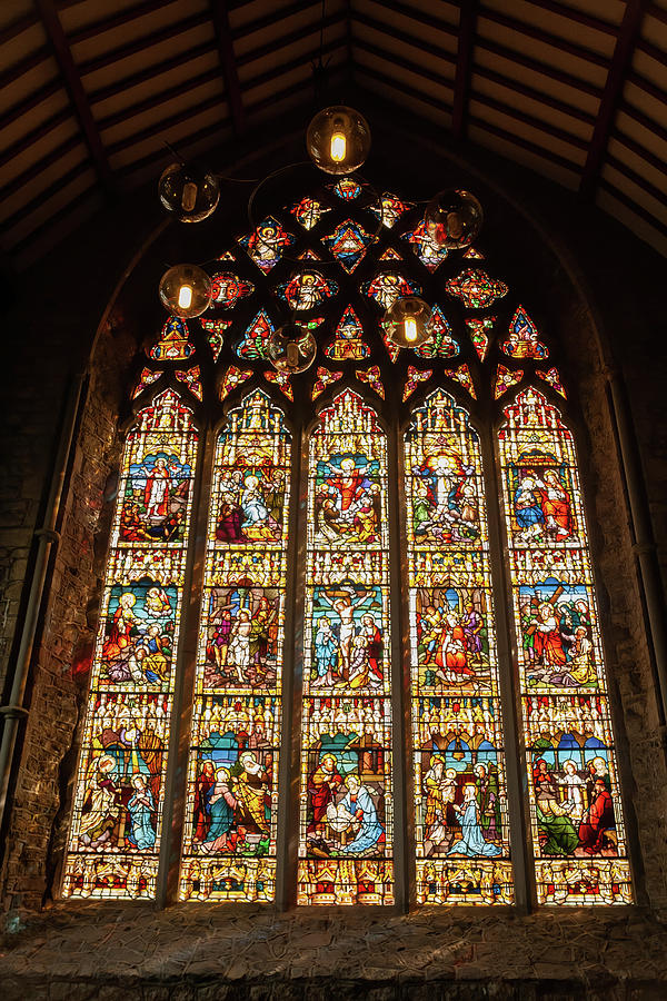 Rosary Window in Black Abbey in Kilkenny, Ireland Photograph by Artur Bogacki