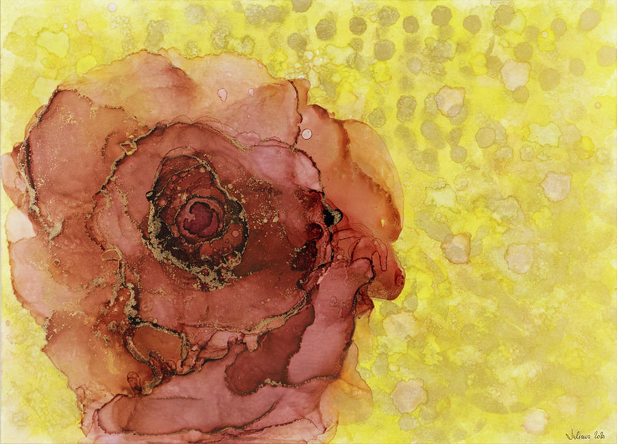 Antique Rose Painting by Juliana Studio NYC