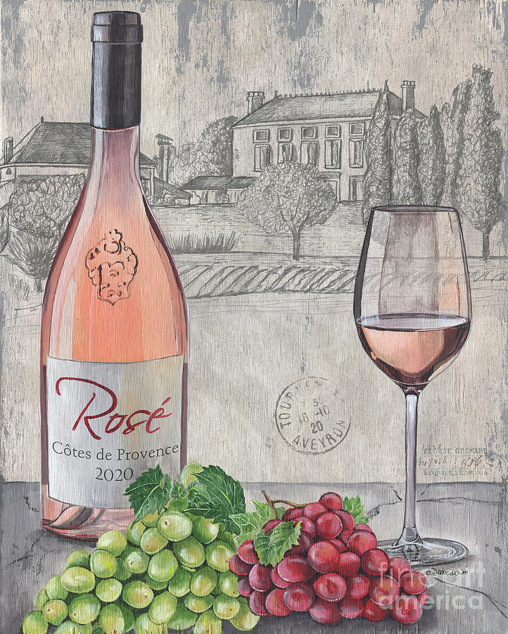 Wine Painting - Rose All Day 1 by Debbie DeWitt