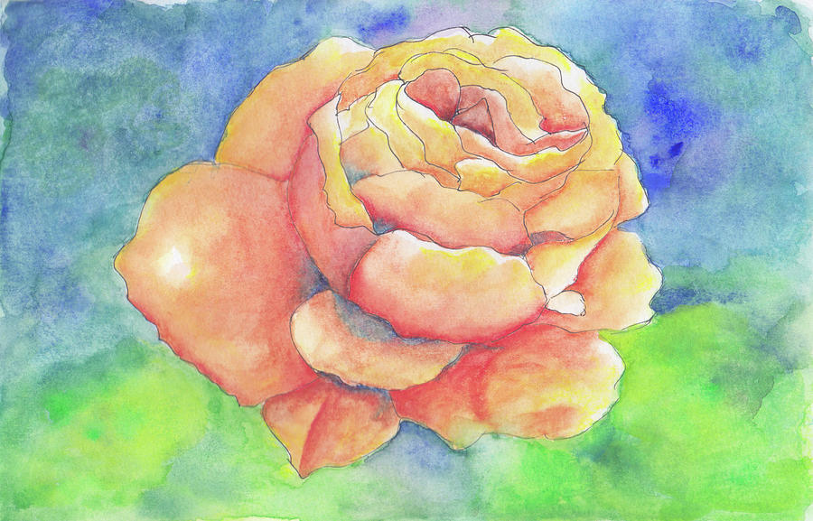 Rose Painting by Anne Katzeff