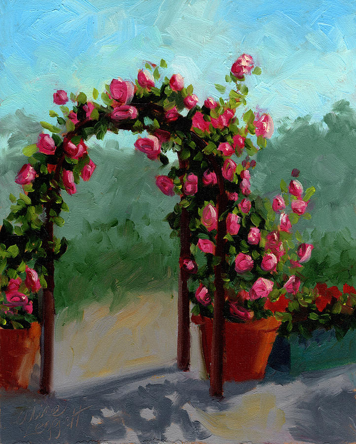 Rose Arbor Painting by Alice Leggett