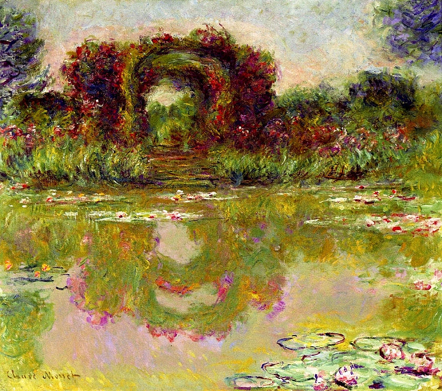 Rose Arches At Giverny Painting by Claude Monet