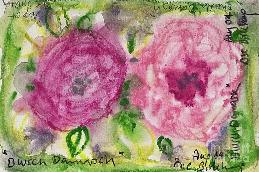 Rose Blusch Damask Painting