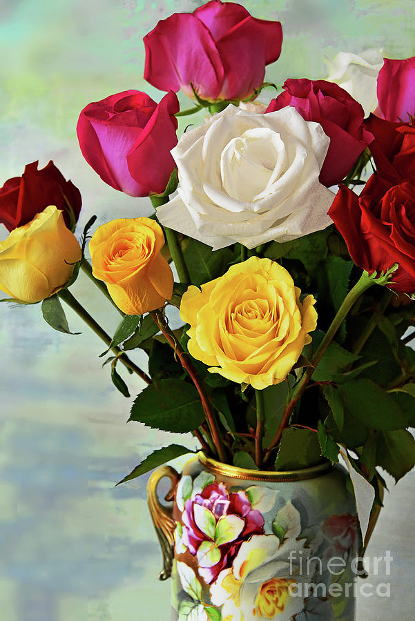 Rose Bouquet In Mixed Colors Photograph