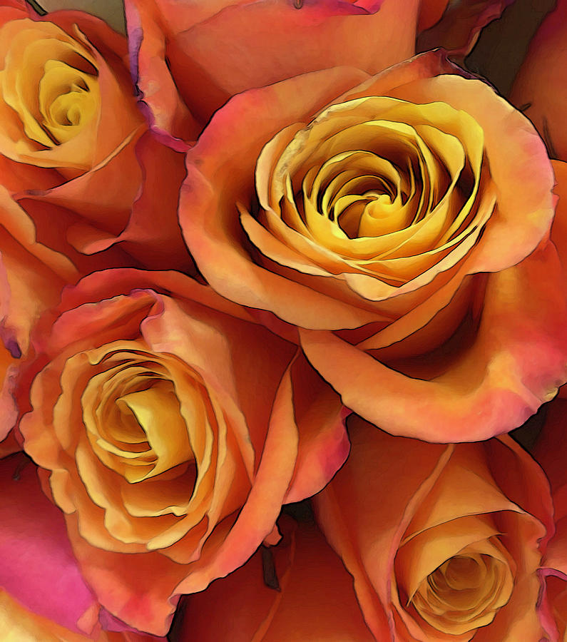 Rose Bouquet Stylized Photograph