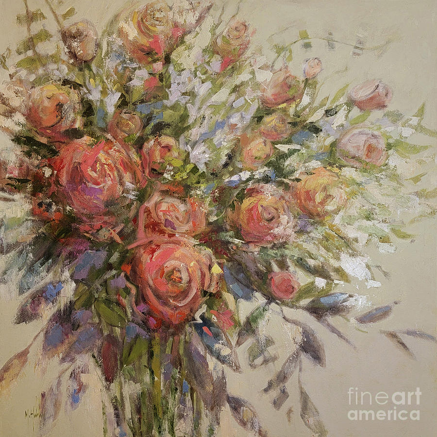 Rose Energy Painting by Mary Hubley