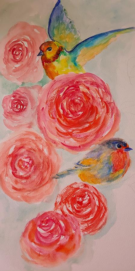 Rose Garden Painting by Alma Yamazaki