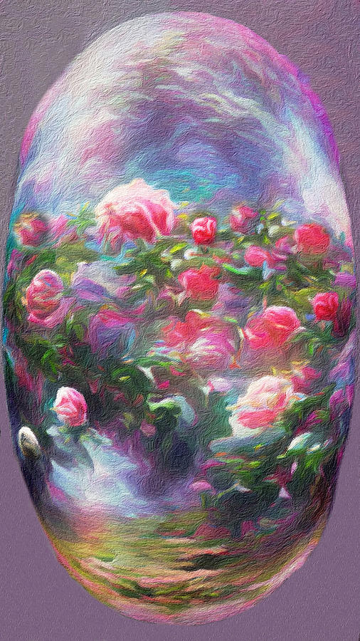 Rose Garden Digital Art by Diane Lindon Coy