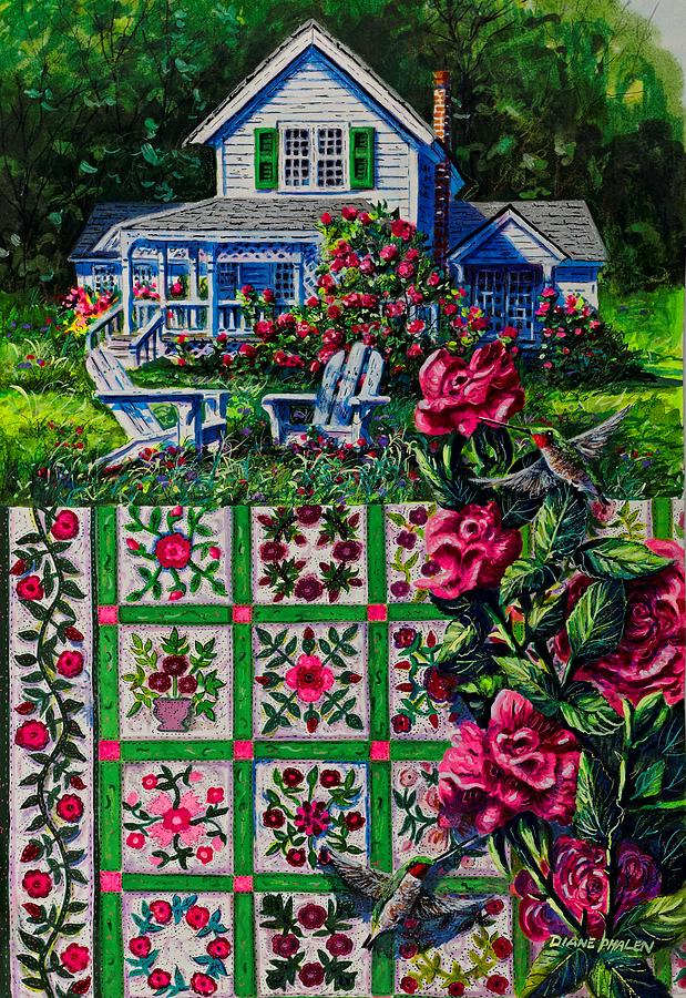 Rose Garden Painting by Diane Phalen