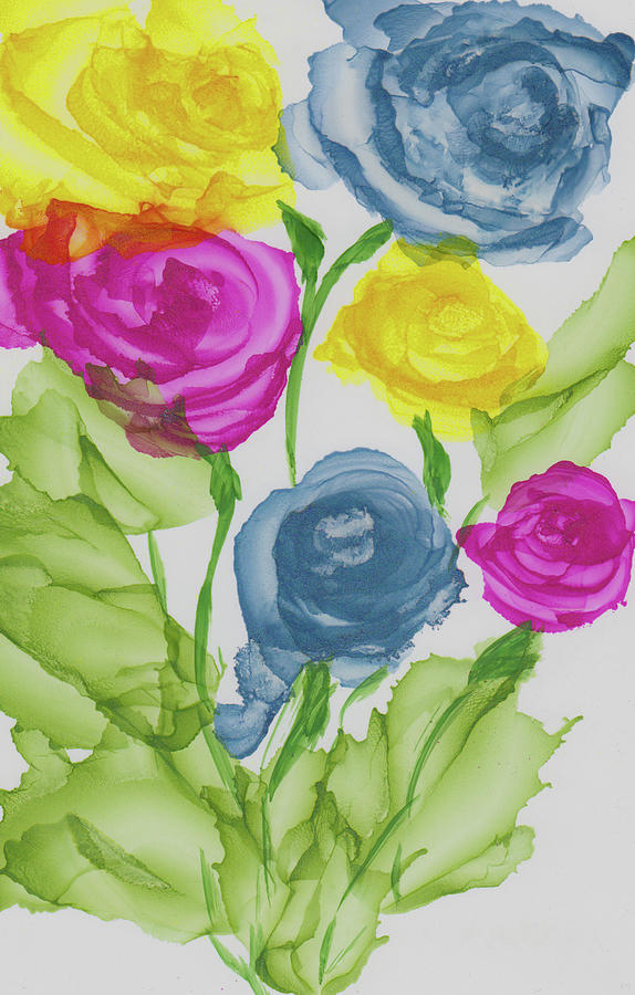 Rose Garden Painting by Kimberly Deene Langlois