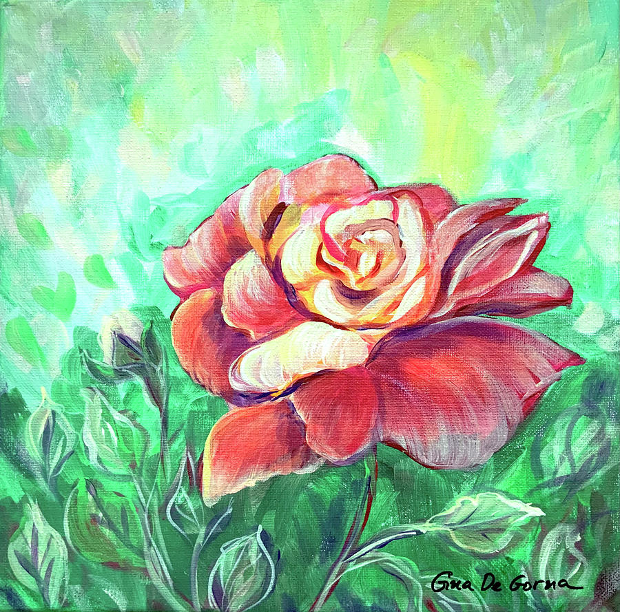 Rose Painting by Gina De Gorna