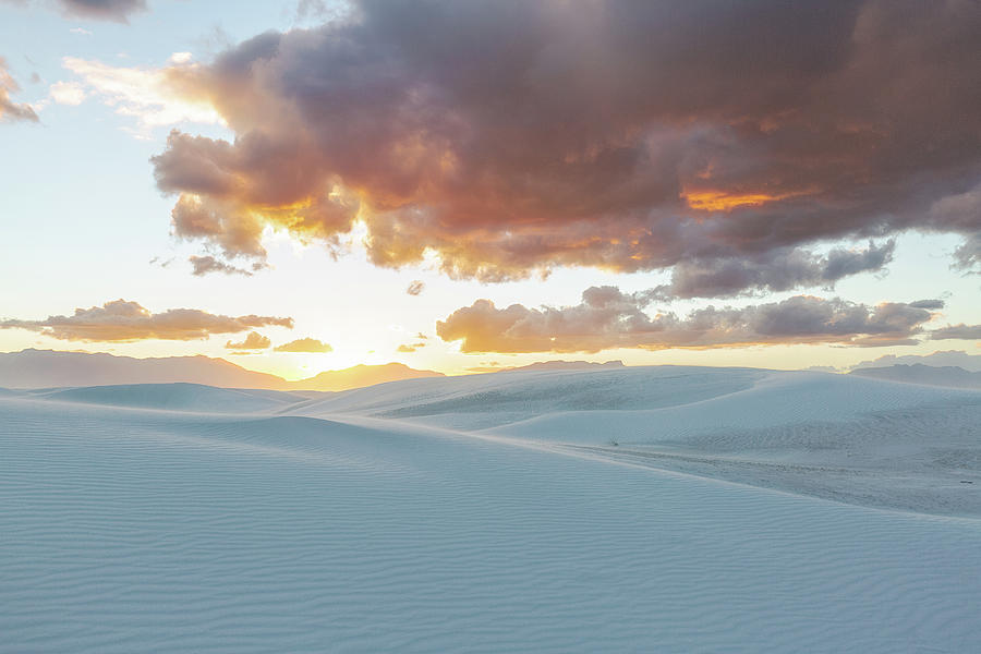 Rose Gold Sunset - Warm Sunset Over White Sands National Park New ...