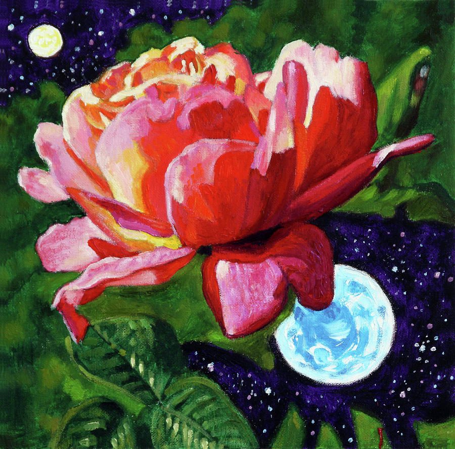Rose In The Universe Painting by John Lautermilch