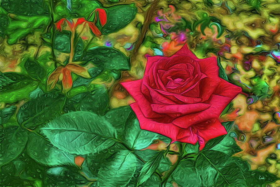Rose Is A Rose Is A Digital Art by Terry Cork