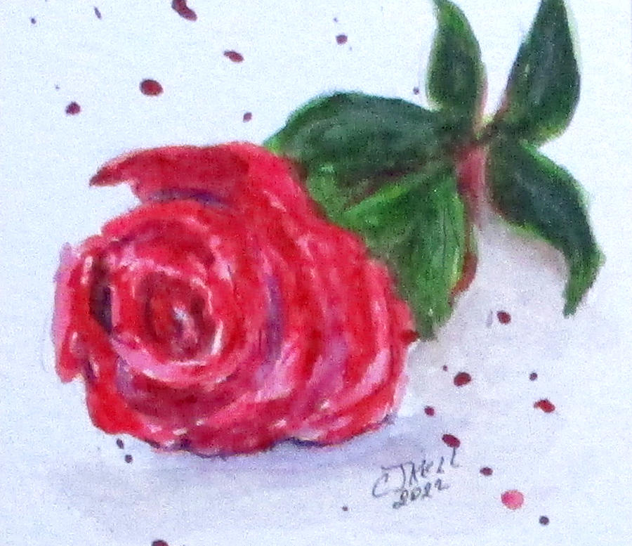Rose No1 Painting by Clyde J Kell