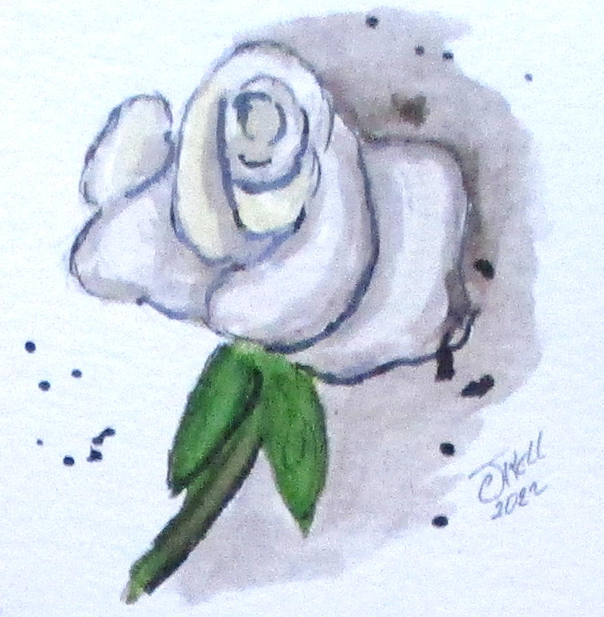 Rose No2 Painting by Clyde J Kell