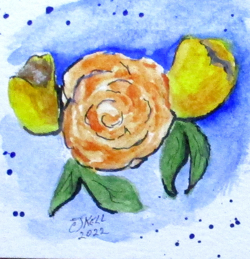 Rose No4 Painting by Clyde J Kell