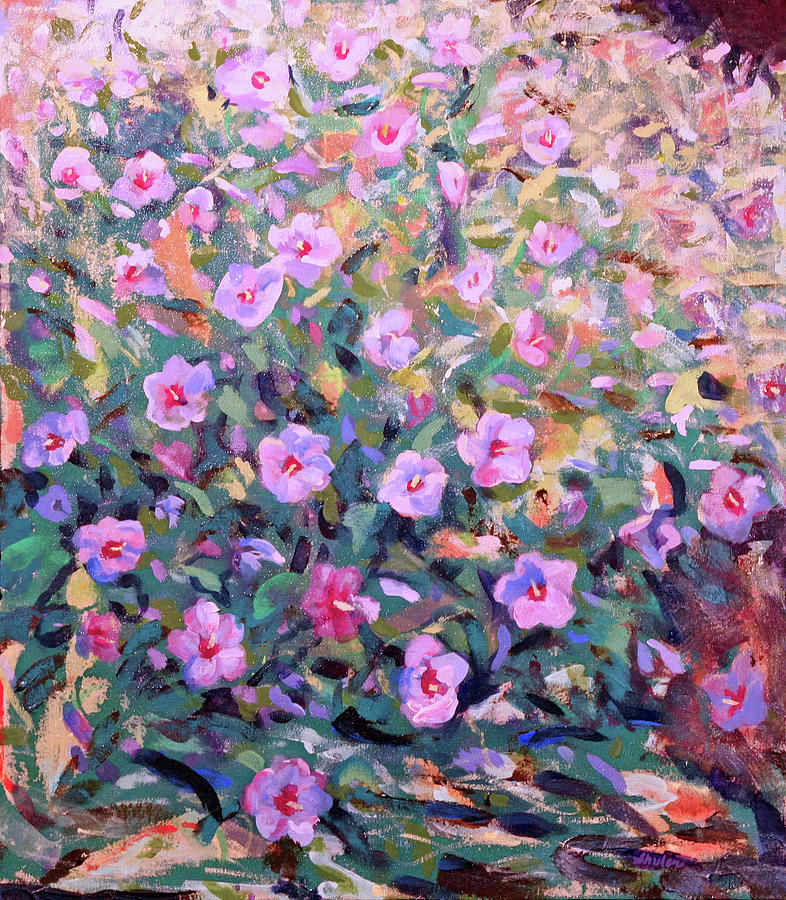 Rose of Sharon Painting by Nancy Shuler
