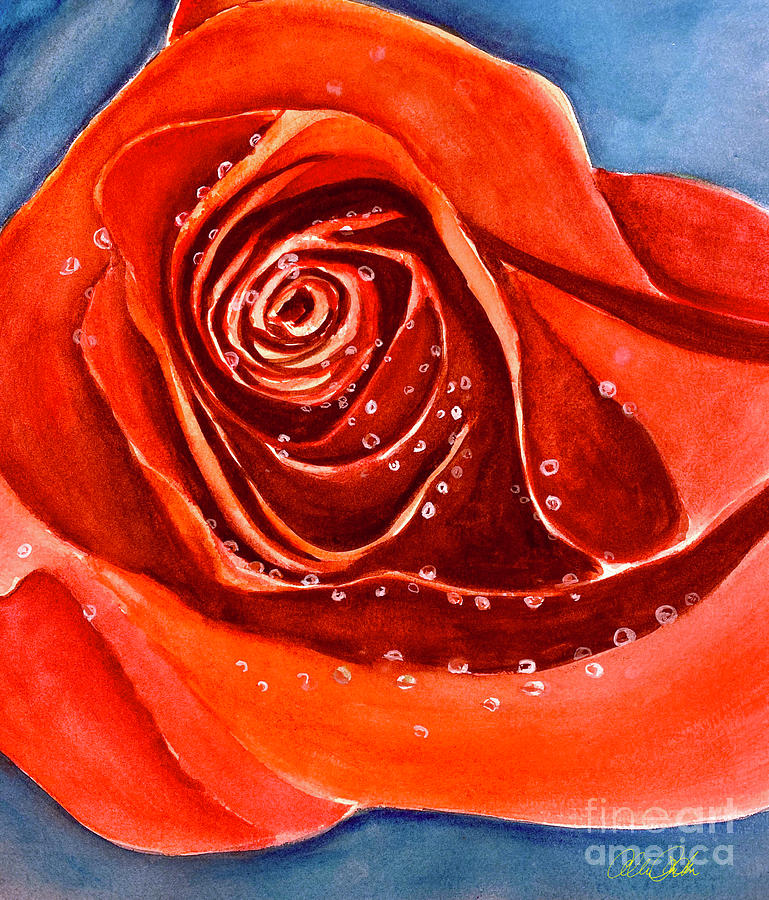 Rose Petals Painting by Allison Ashton