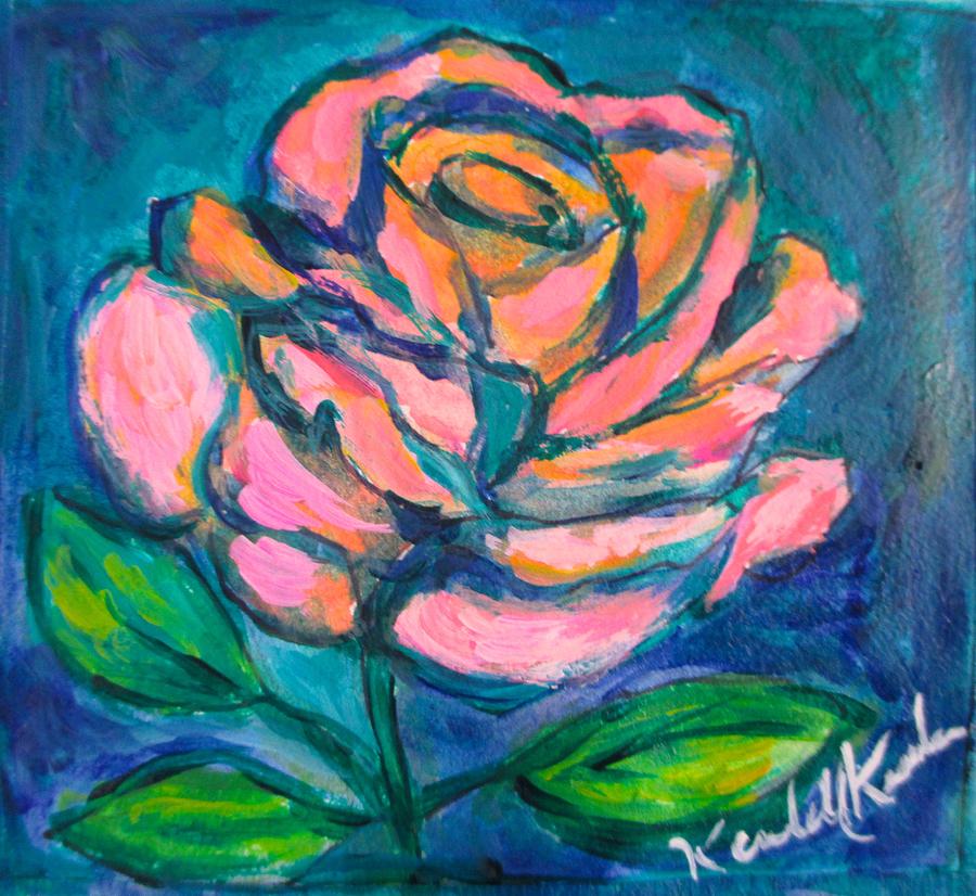 Rose Pink Painting by Kendall Kessler