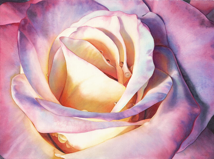 Rose Radiance Painting by Sandy Haight