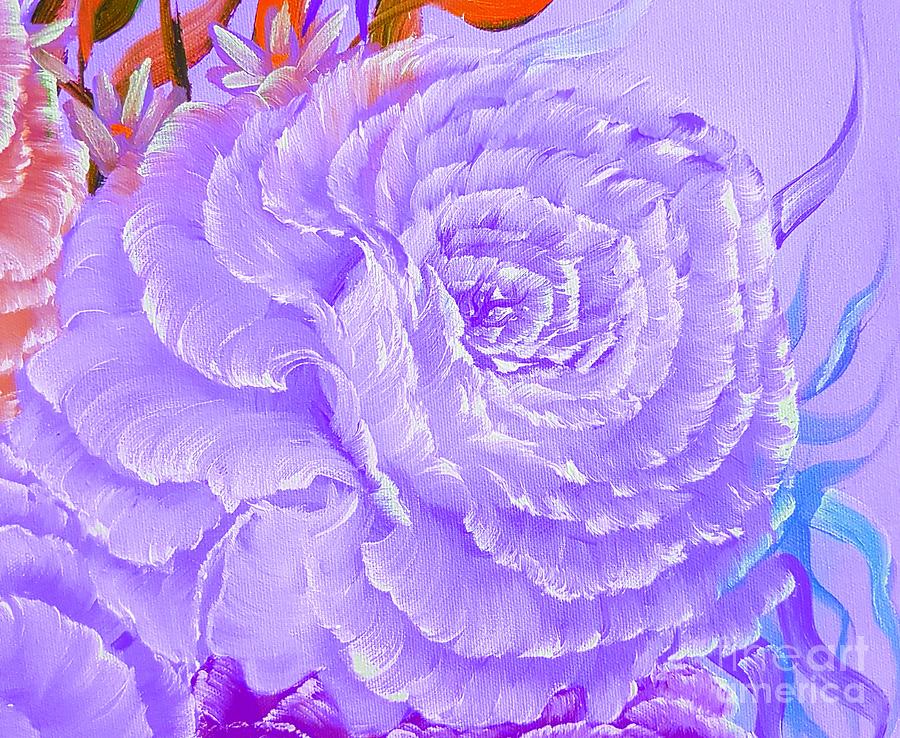 Rose Romance Passionate Purple Painting