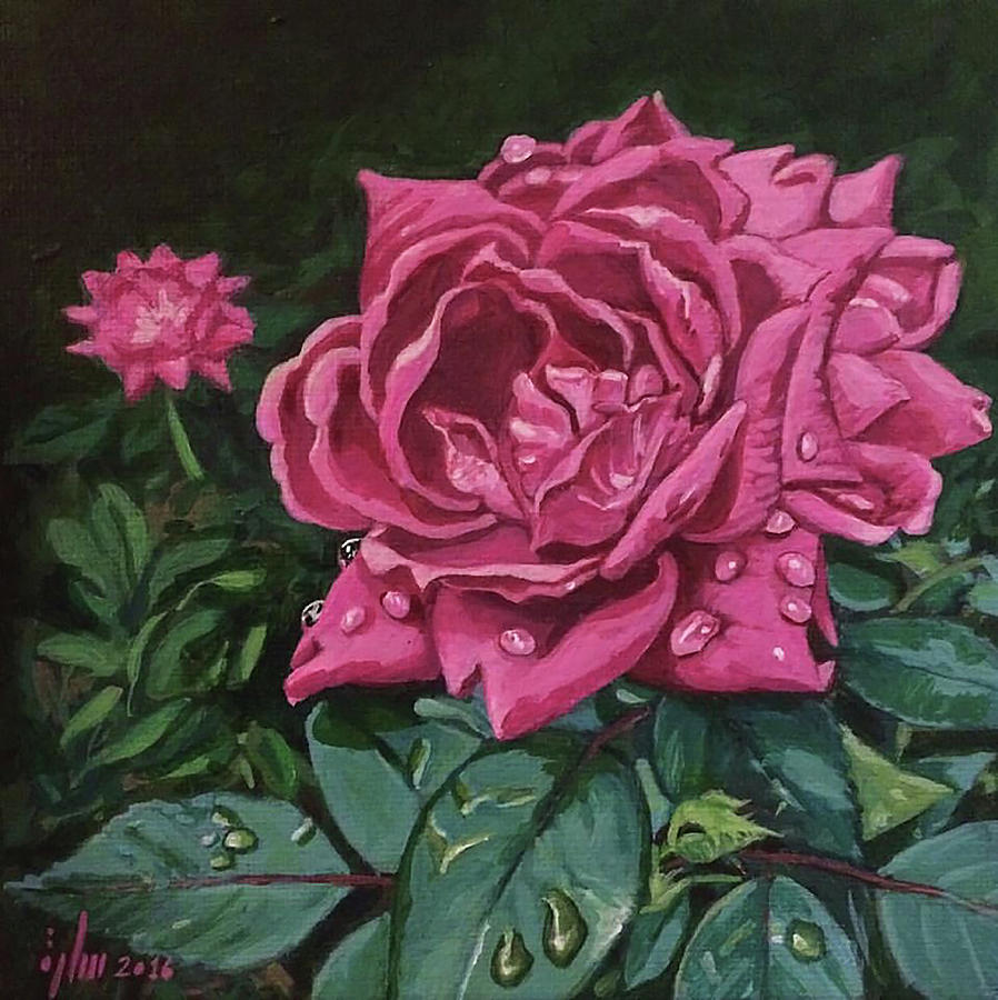 Rose Painting by Sarra Elgammal