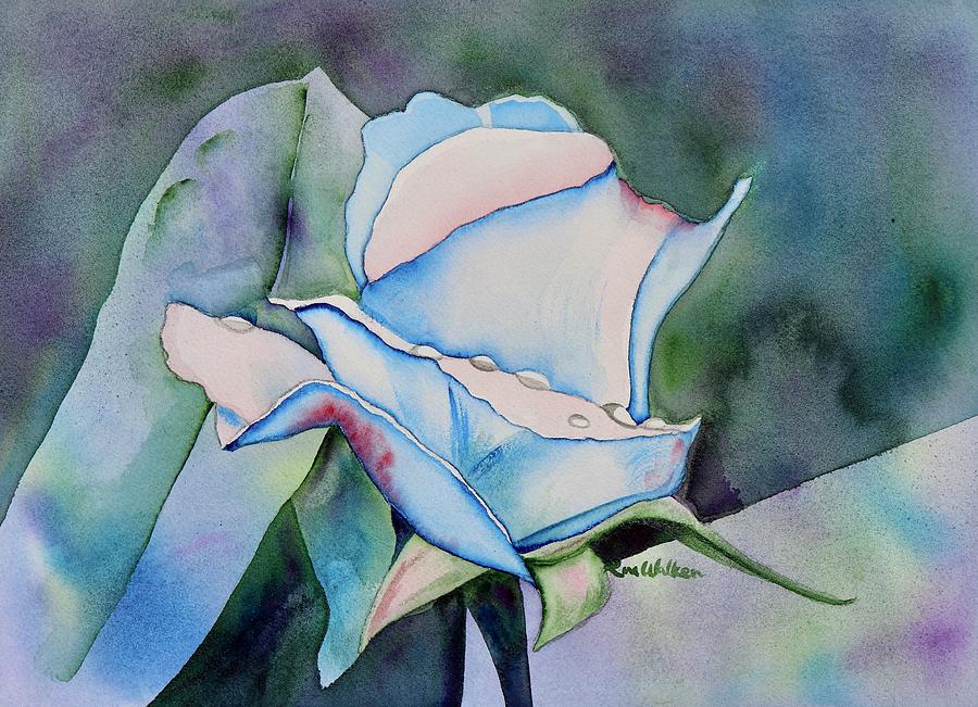 Rose Shadows Watercolor Painting by Kimberly Walker