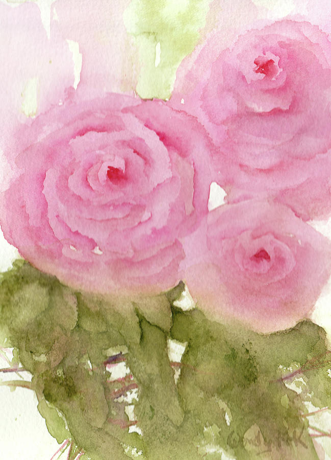 Rose Trio #2 Painting by Wendy Keeney-Kennicutt