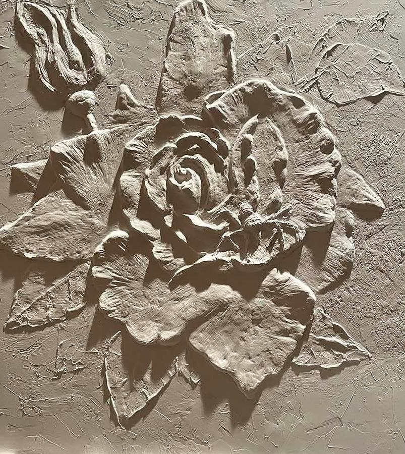  Rose with a Spider Sculpture by Yelena Tylkina