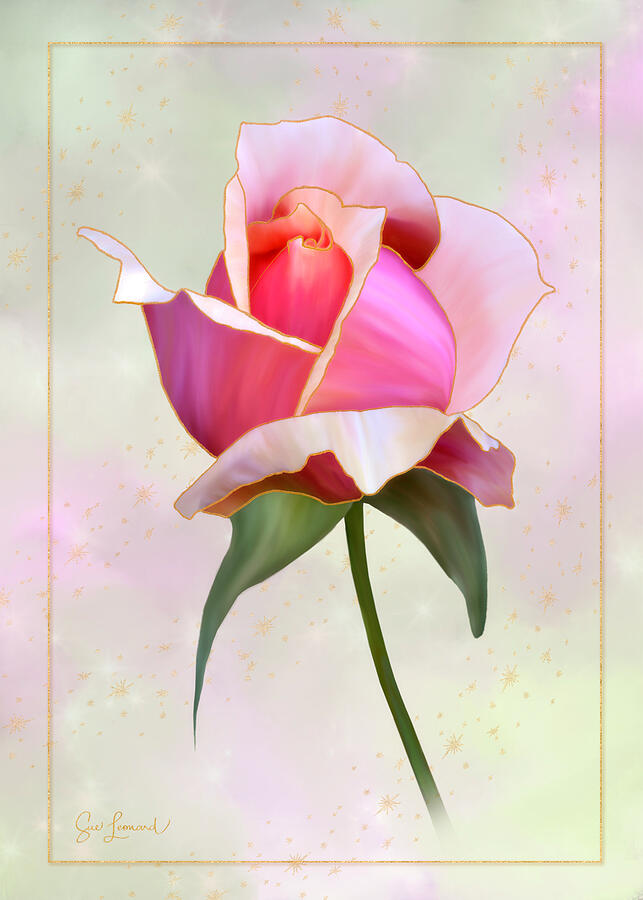 Rose with gold gilt accents Photograph by Sue Leonard Rose with gold gilt accents Photograph by Sue Leonard