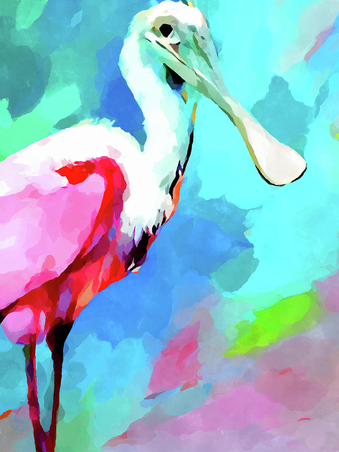 Roseate Spoonbill Painting by Chris Butler