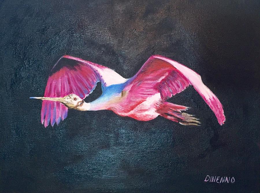 Roseate Spoonbill Painting by Sue Dinenno