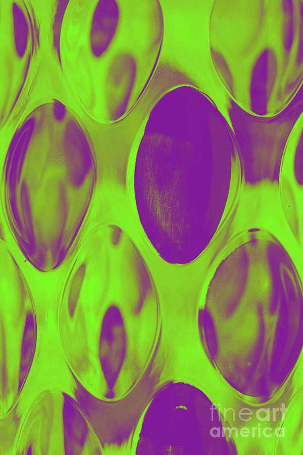 Rosebowl Abstract Pop Green Purple Digital Art by Eddie Barron