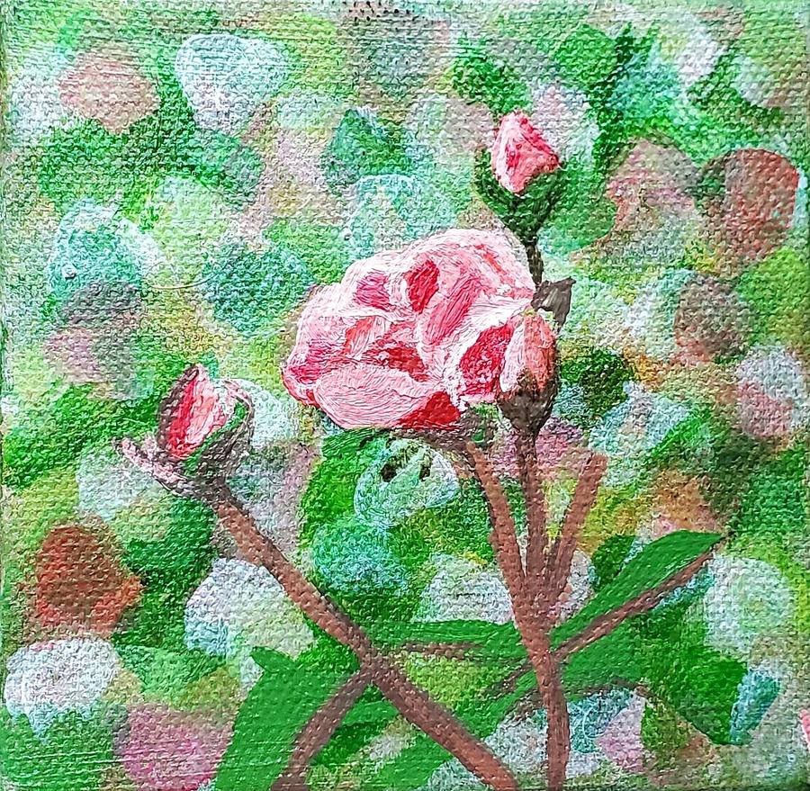 Rosebud  Painting by Amy Kuenzie