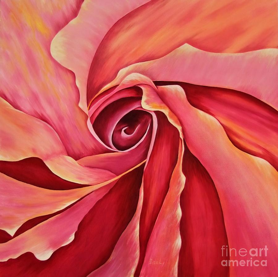 Abstract Painting - Rosebud by Mary Deal