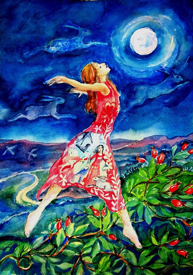 Rosehip Dancer Painting by Trudi Doyle
